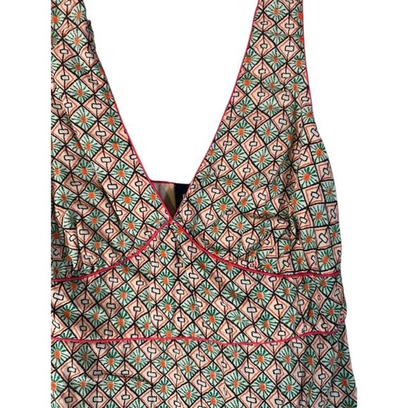 Gap Pink Multi Color Floral Mixed Print V-Neck Casual Tank Top Women Sz S - Picture 4 of 8